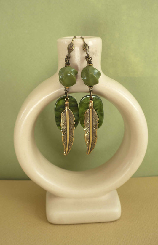 Boucles d'oreilles verde